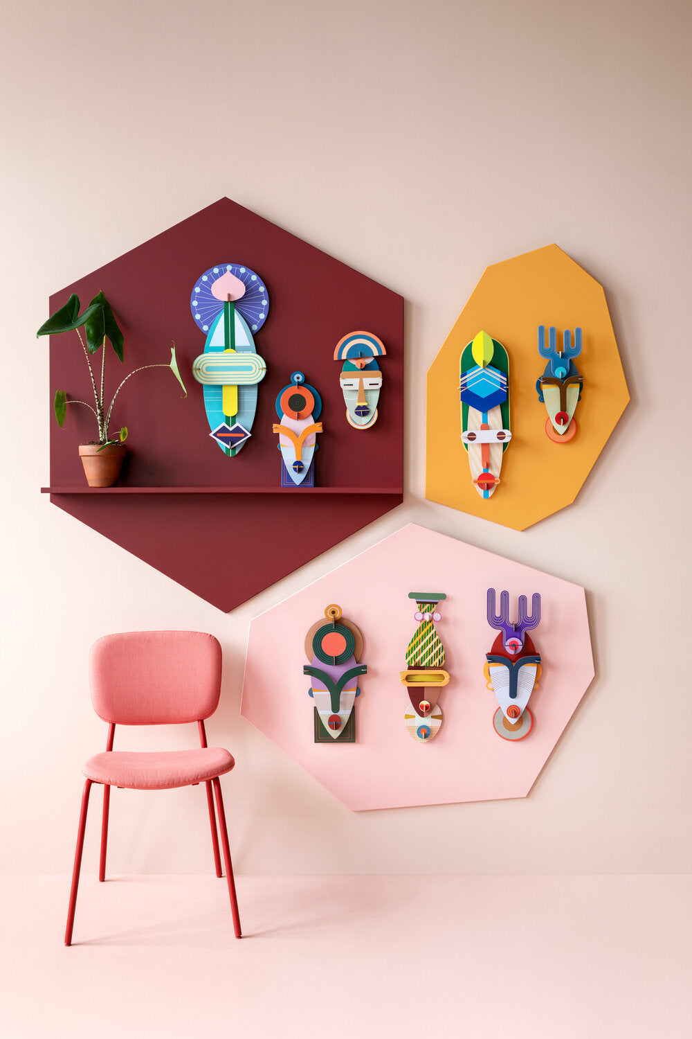 Lamu maske vægdekoration